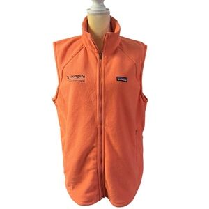 Patagonia Fleece Vest Full Zip Sleeveless Outdoor‎ Coral / Orange Size L